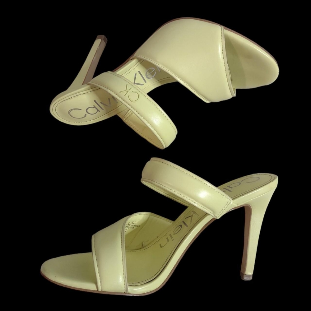 Yellow open heels